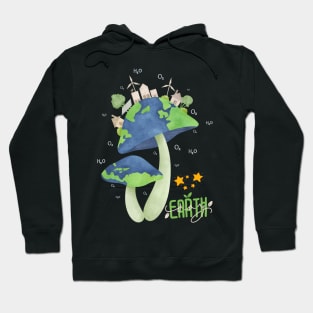 Happy Earth Day Cute Mushroom Earth Day 2024 Hoodie